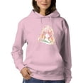 thumbnail image 1 of Anime Schoolgirl In Surprise Hoodie Women - Women Hoodie, Large, 1 of 4