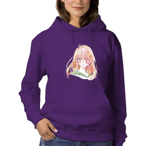 Anime Schoolgirl In Tears Hoodie Women -Image by Shutterstock, Female Small