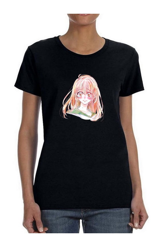 Anime Schoolgirl In Tears T-Shirt Women -Image by Shutterstock, Female Medium