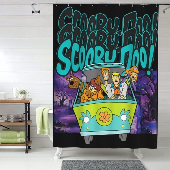 Anime Scooby Doo Shower Curtain 60x72in Bathroom Decor Polyester Waterproof Bath Curtains With Hooks Plastic