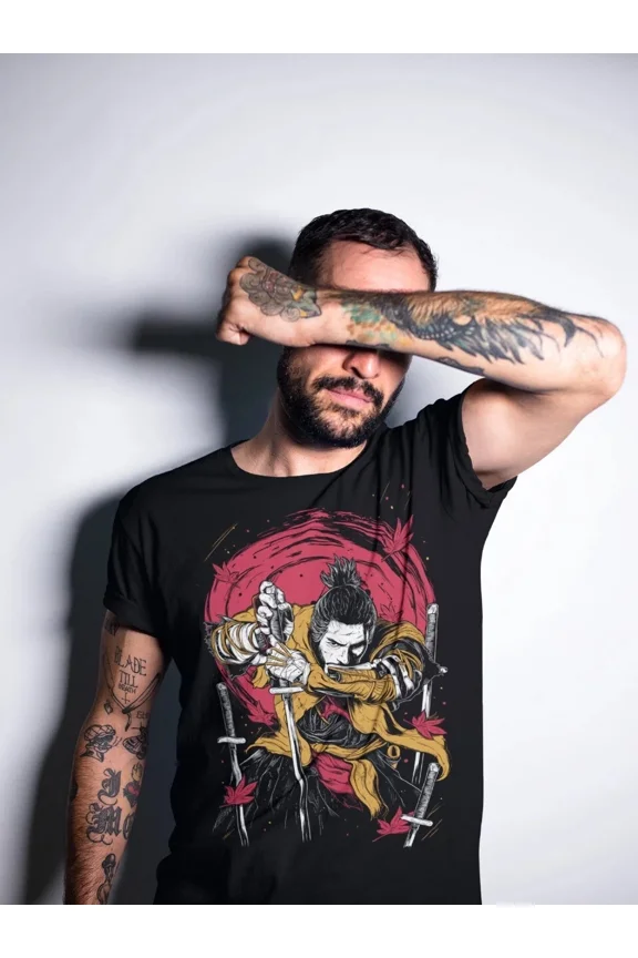 Anime Sekiro Wolf Special Manga Black T Shirt