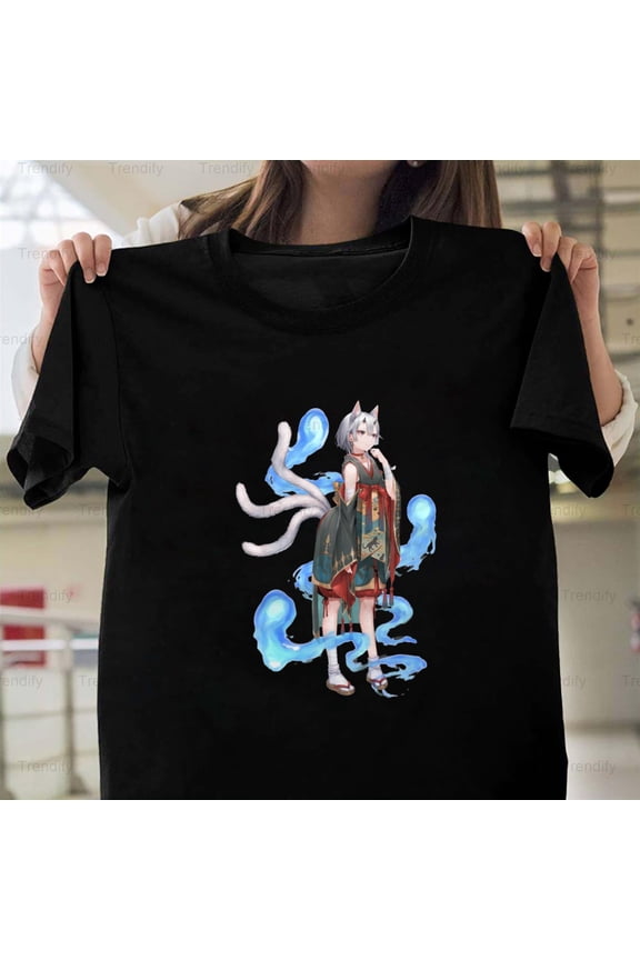 Anime Sexy Nekomimi Cat Girl Otaku Manga Fan Art Graphic H41689 Unisex T-Shirt, Up to 5XL Available