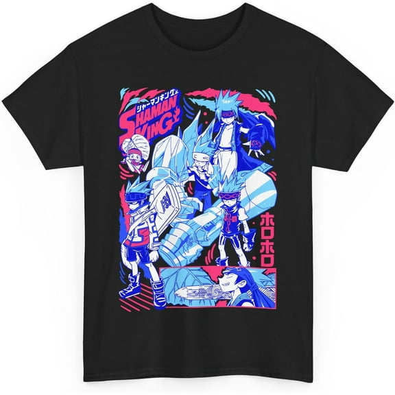 Anime Shaman King T Shirt Mens Summer O-Neck Shirts Casual Short Sleeves Tee