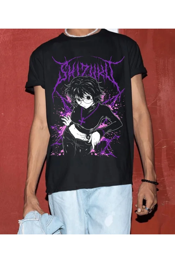 Anime Shizuku Murasaki Gon Killua Hunter Horr Black T Shirt Size S - 5XL