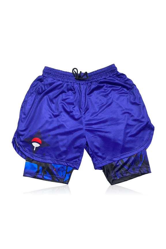 Anime Shorts - Breathable Mesh Running Gear Sweat Gym Short, Stretch Compression Lined Swim Trunks Men Women Workout Basketball Athletic Sport Graphic with Soft Pockets and Towel Holder-M