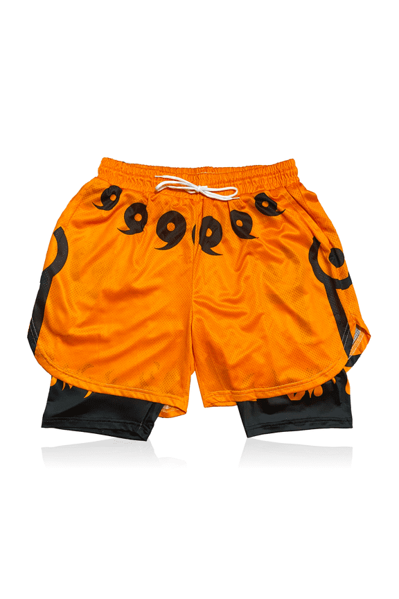 Anime Shorts - Breathable Mesh Running Gear Sweat Gym Short, Stretch Compression Lined Swim Trunks Men Women Workout Basketball Athletic Sport Graphic with Soft Pockets and Towel Holder-XL