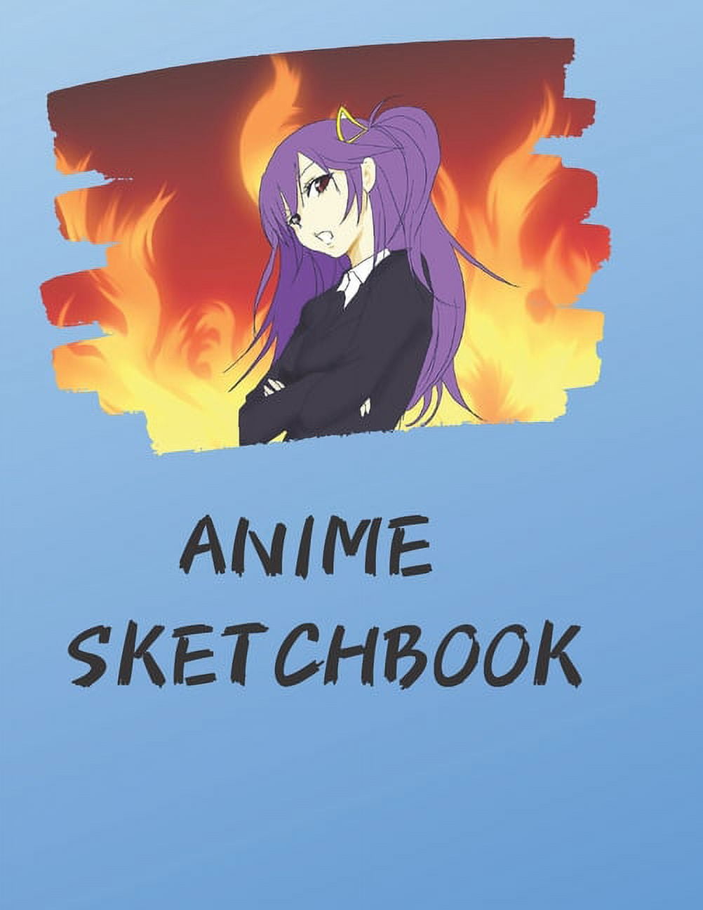 Just A Girl Who Loves Anime Sketchbook: A Cute Anime Sketchbook For Drawing  And