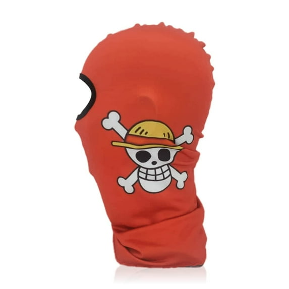 Anime-Inspired Red Ski Mask – Full Face Balaclava for Men & Women – Windproof UV Protection Face Cover for Motorcycle, Outdoor, Winter & Summer Use
