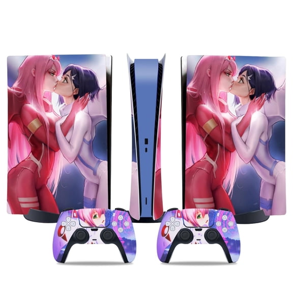 Anime Skin Compatible with P-s5 Console Controller, Vinyl Decal Sticker for P-s5 Console Disc/Digital Edition Accessories