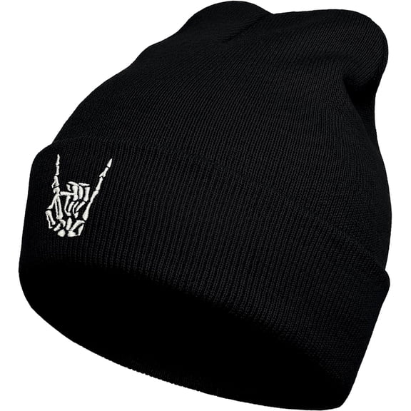 Anime Skull Beanies for Men and Women, Cool Emo Stuff Goth Fashion Skeleton Knit Hat Gifts