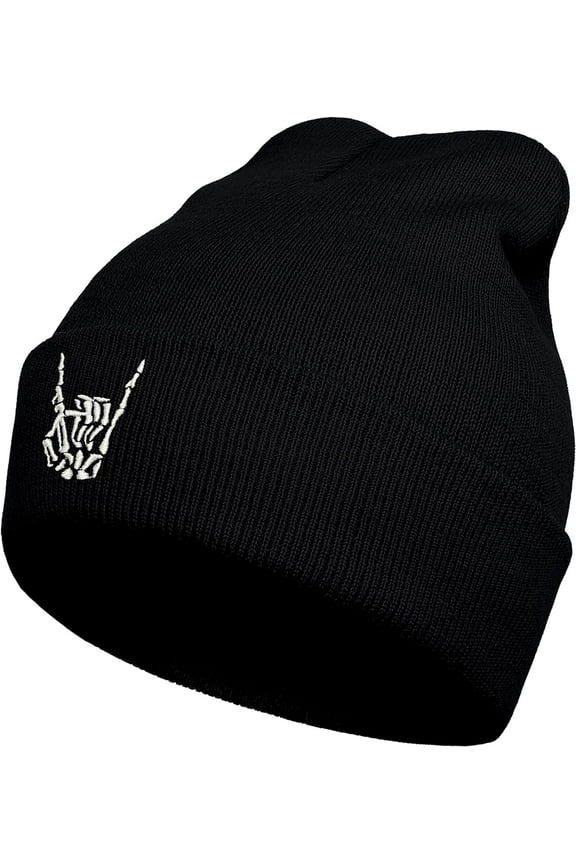 Anime Skull Beanies for Men and Women, Cool Emo Stuff Goth Fashion Skeleton Knit Hat Gifts