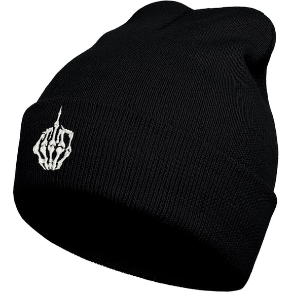 Anime Skull Beanies for Men and Women, Cool Emo Stuff Goth Fashion Skeleton Knit Hat Gifts