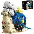 thumbnail image 1 of Anime Snail Phone Bug Building Kit 701 PCS Pirate Transponder Snail Model with Spotted Hat & Blue Shell Creative Cartoon Animal Figure Construction Toy, 1 of 7