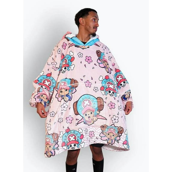 Anime Snug Wearable Blanket Hoodie in Tony Chopper Look – Comfy adult snug oversized Hooded Blanket
