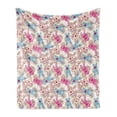 thumbnail image 1 of Anime Soft Flannel Fleece Blanket, Childish Pattern with Colorful and Happy Kawaii Characters Holding Pink Hearts Stars, Cozy Plush for Indoor and Outdoor Use, 50" x 70", Multicolor, by Ambesonne, 1 of 5