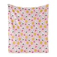 thumbnail image 1 of Anime Soft Flannel Fleece Blanket, Funny Pattern with Japanese Rice Balls Cherries and Stars Childish Food Cartoon Print, Cozy Plush for Indoor and Outdoor Use, 50" x 60", Multicolor, by Ambesonne, 1 of 6