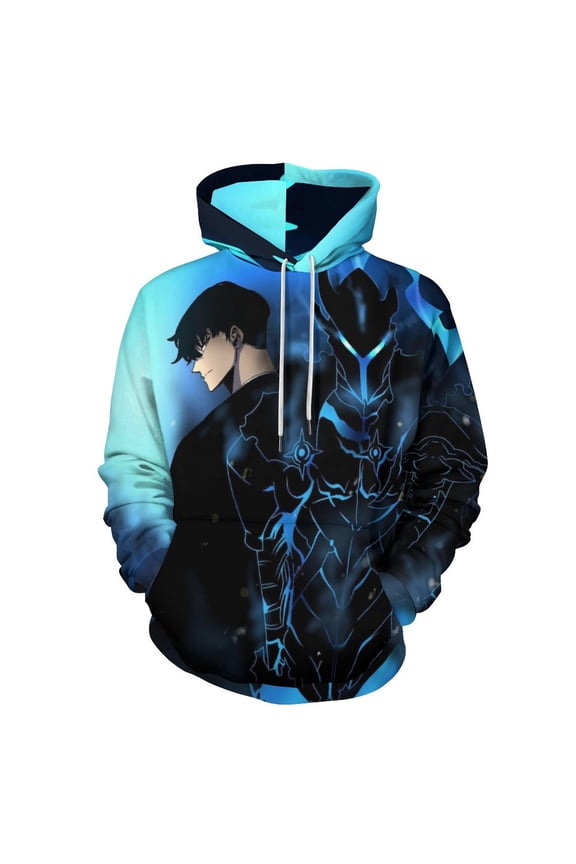 Anime Solo Leveling Adult Sweater Pullover Sweatshirt Hoodies Long Sleeve Hooded Jackets Men Women