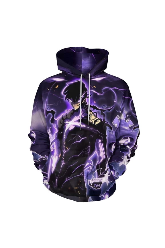 Anime Solo Leveling Adult Sweater Pullover Sweatshirt Hoodies Long Sleeve Hooded Jackets Men Women