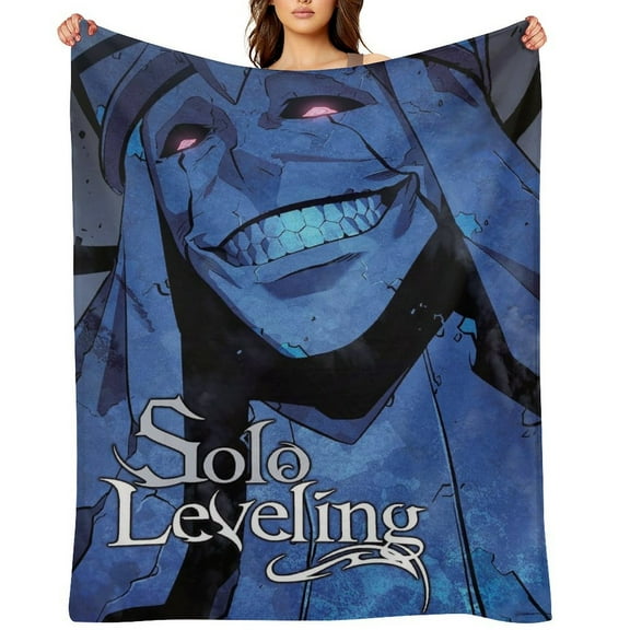Anime Solo Leveling Flannel Blanket, Ultra Soft Warm Throw Lightweight Microfleece Blanket for Home Sofa Bed,There Are Five Sizes to Choose from 30x40,32x48,50x40,60x50,80x60inch