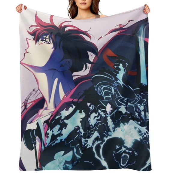 Anime Solo Leveling Flannel Blanket, Ultra Soft Warm Throw Lightweight Microfleece Blanket for Home Sofa Bed,There Are Five Sizes to Choose from 30x40,32x48,50x40,60x50,80x60inch