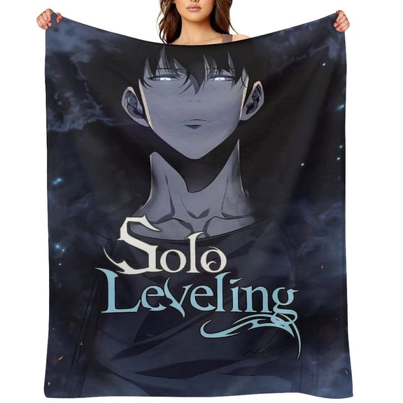 Anime Solo Leveling Flannel Blanket, Ultra Soft Warm Throw Lightweight Microfleece Blanket for Home Sofa Bed,There Are Five Sizes to Choose from 30x40,32x48,50x40,60x50,80x60inch