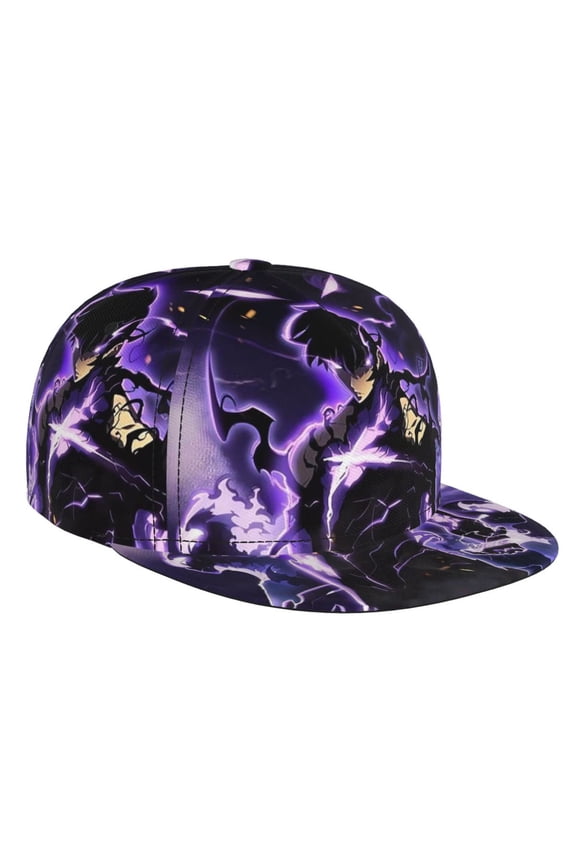 Anime Solo Leveling Flat Brim Bill Baseball Cap Adjustable Hat Hip Hop Caps for Dad Men Women