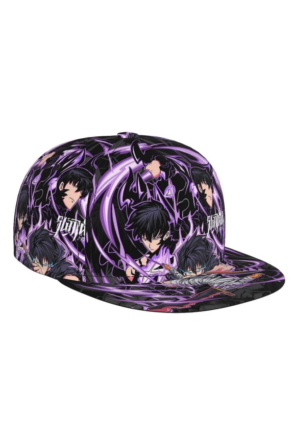 Anime Solo Leveling Flat Brim Bill Baseball Cap Adjustable Hat Hip Hop Caps for Dad Men Women