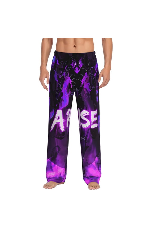 Anime Solo Leveling Men's Pajama Long Pants Sleeping Pants Home Sleepwear Soft Pjs Pants