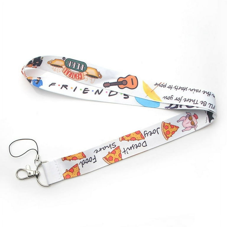 Anime Source Friends Television TV Series White Version Pizza Lanyard  Keychain ID Badge Holder 