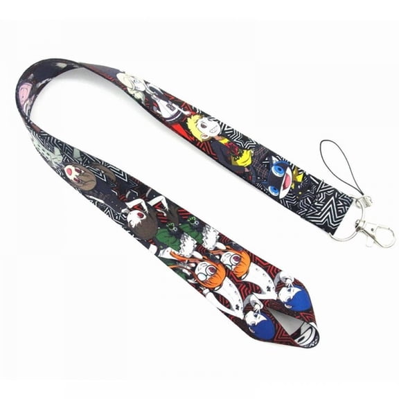 Anime Source Gamer Persona 5 Lanyard Megami Tensei Joker Lanyard ID Badge Holder Keychain Anime