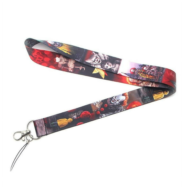 Anime Source Horror Stephen King It Pennywise Clown Lanyard Keychain ID  Badge Holder