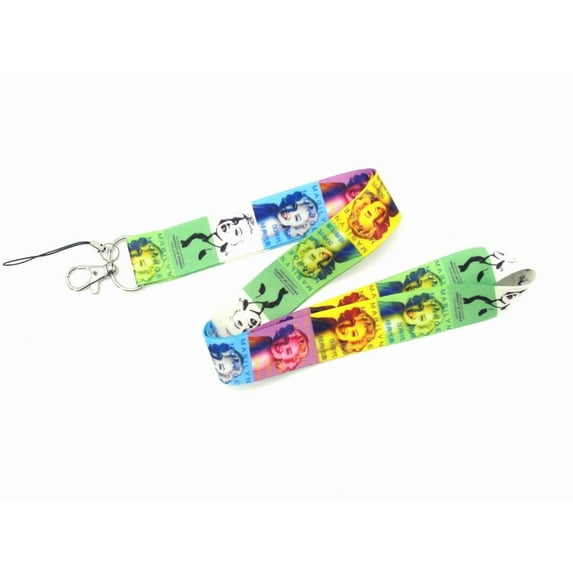 Anime Source Marilyn Monroe Neon Bright Colors Portrait Hollywood Star Vintage Classic Lanyard Keychain ID Badge Holder