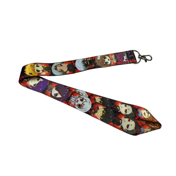 Anime Source Tokyo Ghoul Character Cartoon Anime Style Red Lanyard Keychain ID Badge Holder