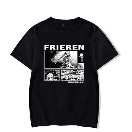 Anime Sousou no Frieren Beyond Journey's End T-Shirt Unisex Casual Printed Short Sleeve Top Tee