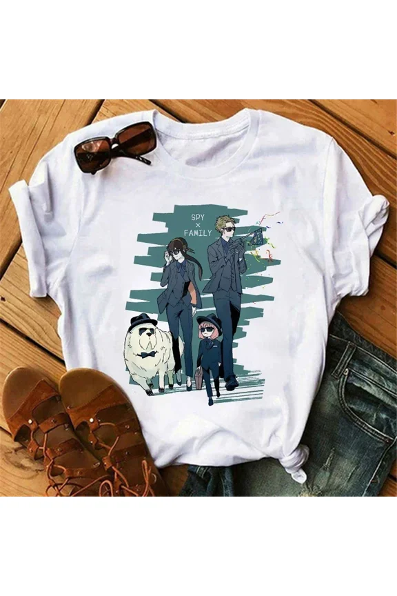 Anime Spy X Family T shirt Wommen Japanese Harajuku Fashion Short Sleeve T-shirts Summer Tops Kawaii O-Neck T-shirt Top