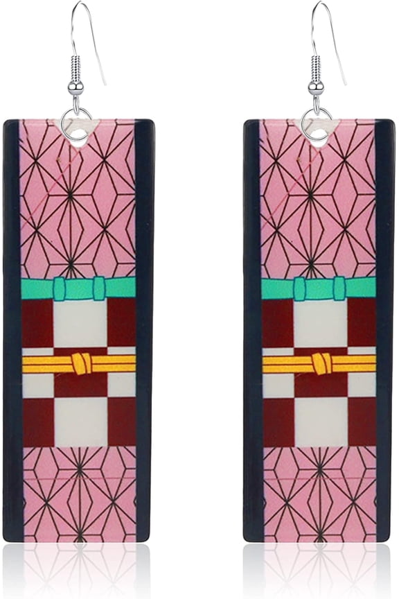 Anime Style Double Sided Acrylic Dangle Earrings, Cosplay Cartoon Earrings for Women and Men