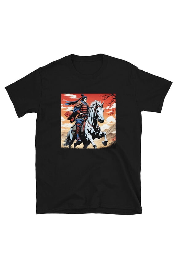 Anime Style Japanese Samurai Warrior Swordsman Short-Sleeve Unisex T-Shirt