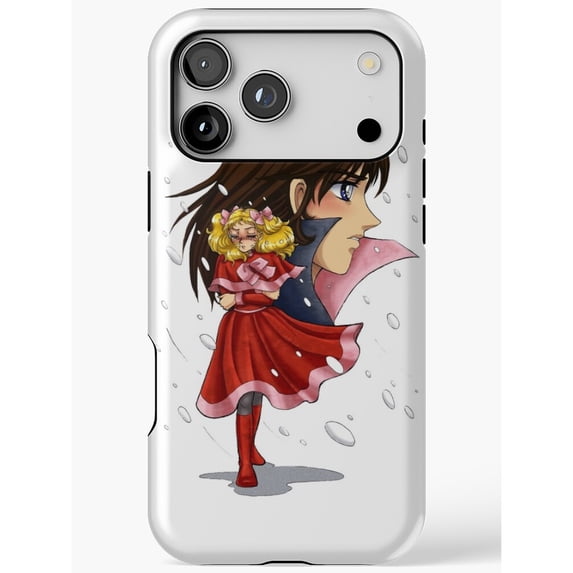 Anime-Style unisex and Profile Portrait Red and White Tough Phone Case ...