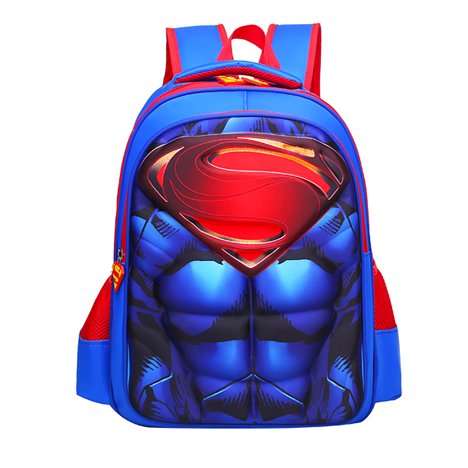 Anime Super-man Backpack and Lunch Bag Cartoon Pattern Lunch Box Comic Book-Bag Waterproof Lunch Bag