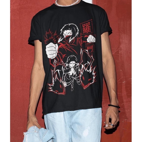 Anime T-shirt, Graphic Anime Tee, Unisex T-shirt, Special T-shirt, Anime Vintage Special, Anime Gift, Akutagawa Anime , Manga Anime Shirt