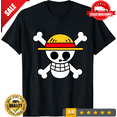 thumbnail image 1 of Anime T-shirt Pirate Sign In a Straw Hat 100% Cotton Unisex Crewneck Top, LIMITED EDITION-TH66092, 1 of 2
