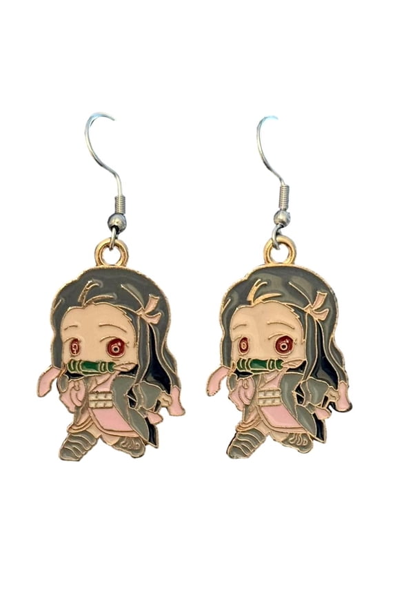Anime TV Character  Earrings Enamel Finish French Wire Dangle S1