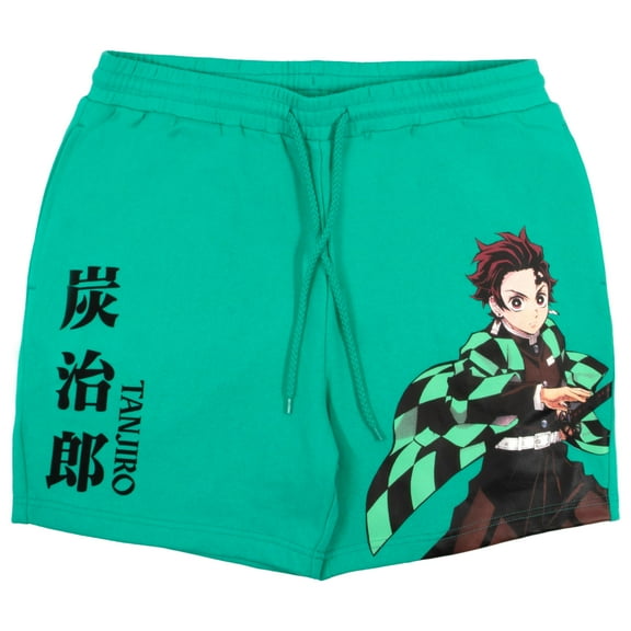 Anime Tanjiro Kanji Mens Drawstring Casual Shorts, Anime Manga Shorts for Men (Size S-XL)