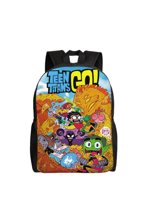 Anime Teen Titans Go Backpacks Large Capacity Shoulders Daypack Unisex Casual Knapsack Rucksack Student Satchel Bookbag
