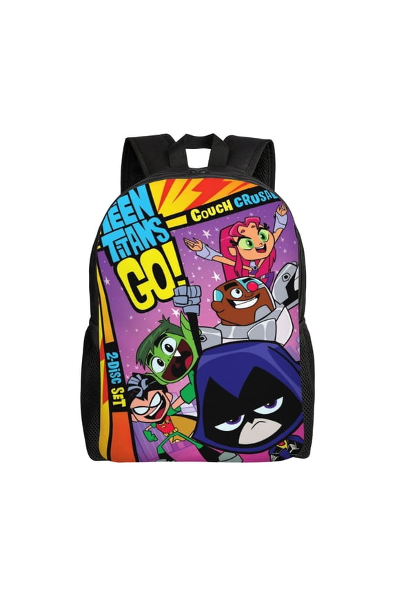 Anime Teen Titans Go Backpacks Large Capacity Shoulders Daypack Unisex Casual Knapsack Rucksack Student Satchel Bookbag