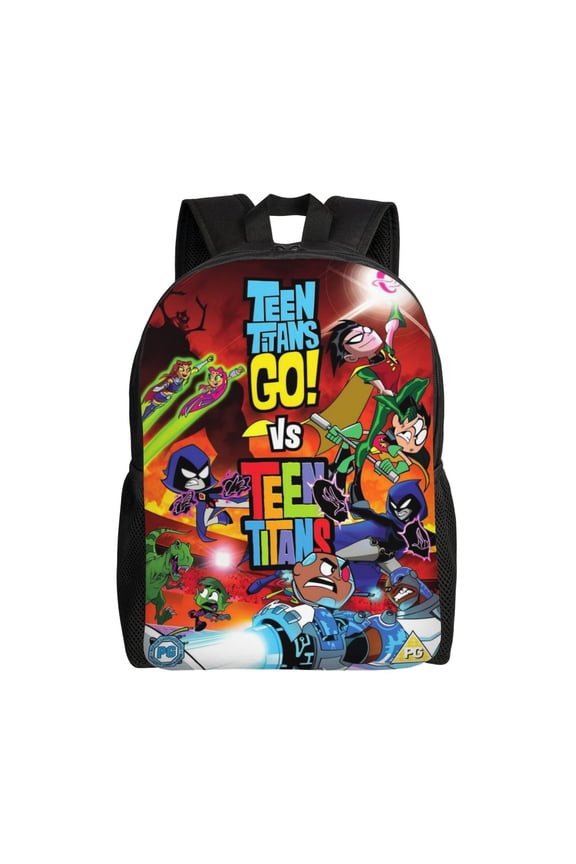 Teen Titans Go Backpacks Large Capacity Shoulders Daypack Unisex Casual Knapsack Rucksack Student Satchel Bookbag