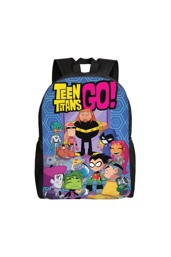 Anime Teen Titans Go Backpacks Large Capacity Shoulders Daypack Unisex Casual Knapsack Rucksack Student Satchel Bookbag