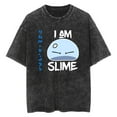 thumbnail image 1 of Anime That Time I Got Reincarnated as a Slime Washed Vintage T-Shirt Merch Casual Short Sleeved T Shirt Unisex TShirt, 1 of 2