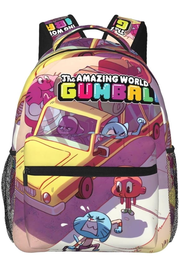 Anime The Amazing World of Gumball Backpack Canvas Funny Couple Backpacks 3D Large Capacity Travel Bags Gym Daypack Unisex Style-13