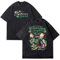 Anime The Apothecary Diaries Maomao Merch T-Shirt Cotton Wash Tee Women Men Short Sleeve Crewneck Tee